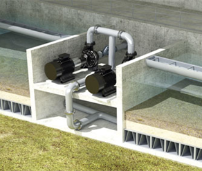 Application of equipment in water supply works
